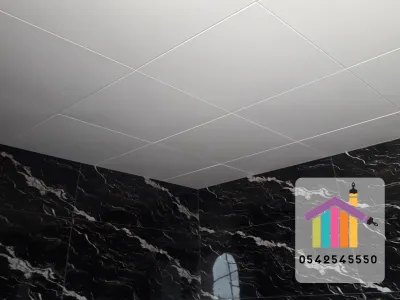 اسقف مستعارة وشرائح المنيوم